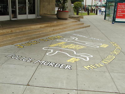 Sidewalk sign outside of labor union hall