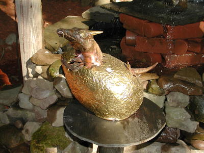 Hatching dragon sculpture