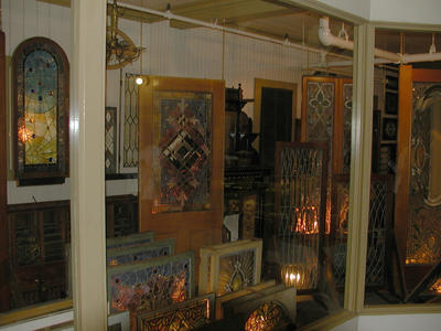 Glass doors/windows unused at Sarah Winchester's death