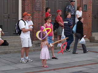 Balloon helmet and fishing pole