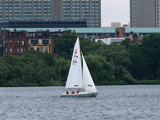 Sailboat on the Charles river