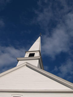 Boxborough church in the clouds #3