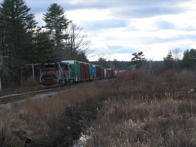 Train and clouds