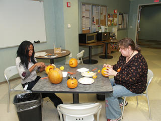 Carving pumpkins