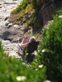 Relaxing on the pacific