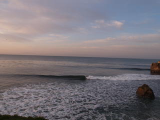 Pacific waves at sunrise