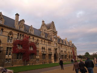 Oxford building with flowers