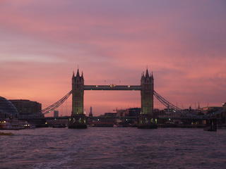 The Tower Bridge at sunset
