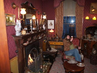 Having a pipe by the fire