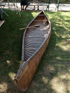 Birch bark canoe