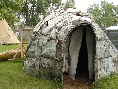 Birchbark wigwam at the Ottawa Aboriginal Museum