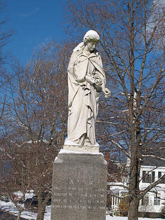 Statue in snow