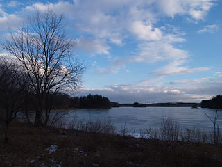 Spot pond in Melrose clouds #2
