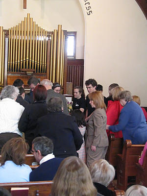 Blessing the prayer shawl #2