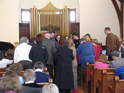 Blessing the prayer shawl #3