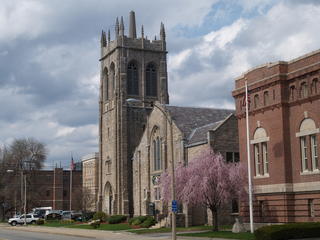Church and tree