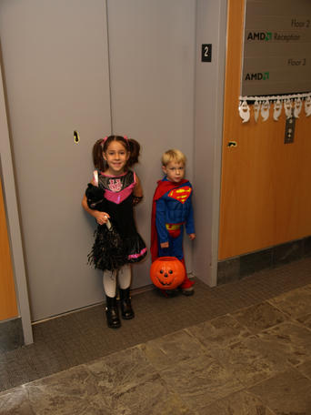 Cheerleader and superman