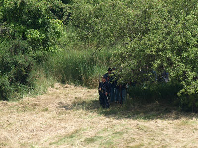 We're hiding from the confederates