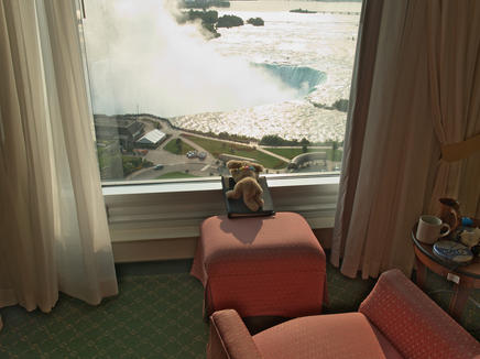 Natalla enjoys the falls