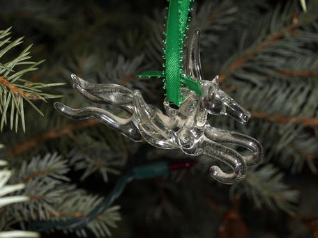 Crystal horse ornament