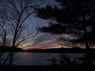 Sunset over Spectacle Pond