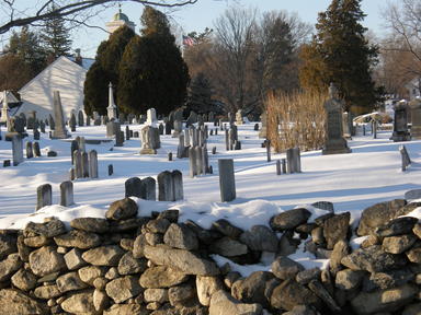 Harvard graveyard in winter #3