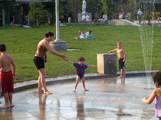 But I want to go in the fountain!