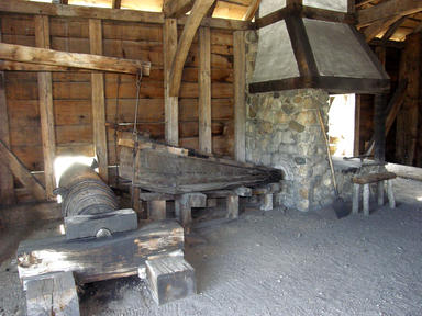 Bellows and fireplace