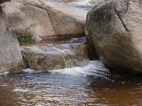 Flowing stream on the Kancamagus scenic byway