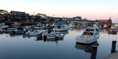 Boats at dusk