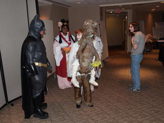 Waiting to go on stage