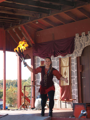 Fire juggling