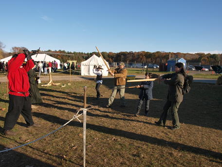 Wooden sword fighting
