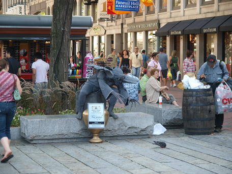 Gargoyle going out for lunch