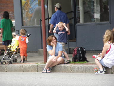 Waiting for the parade