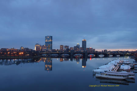 Boston at night
