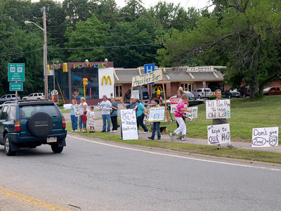 Protest against Pan-am plan to pave over the Ayer aquifer