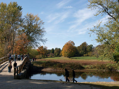 Concord's old north bridge in fall #2