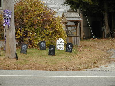 Halloween gravestones
