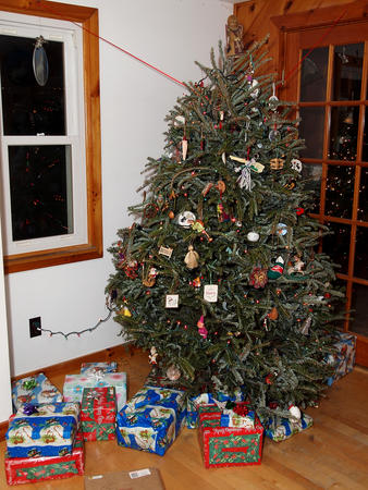 Christmas tree and presents