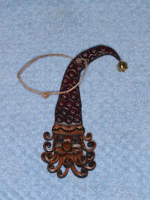 Leather wizard ornament