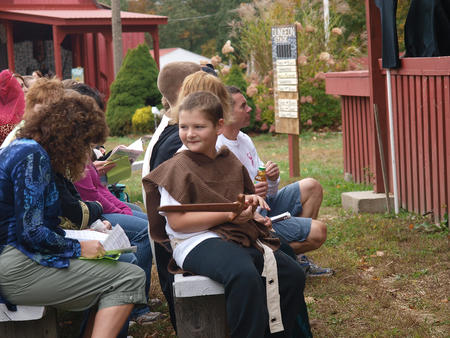 Kid with wooden sword