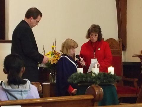 Lighting the advent candles