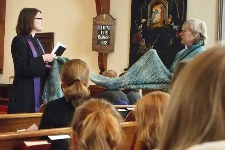 Blessing the prayer shawl