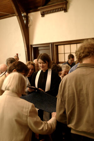 Blessing the prayer shawl