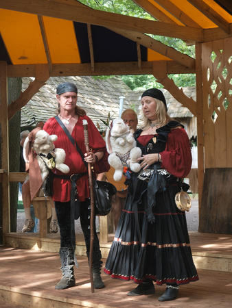 Patrons and their bunnies