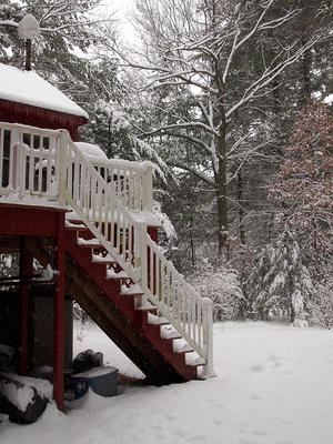 Snowy stairs