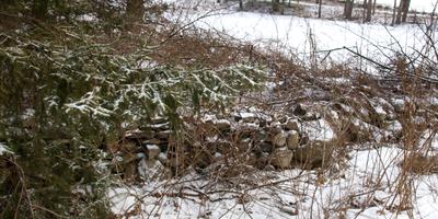 Winter stone wall