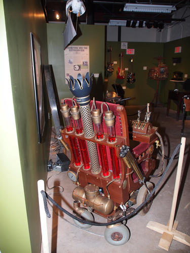 Back of the steampunk wheelchair