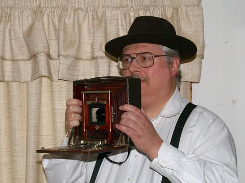 Picture of me holding the Premo/E-P2 frankencamera #2